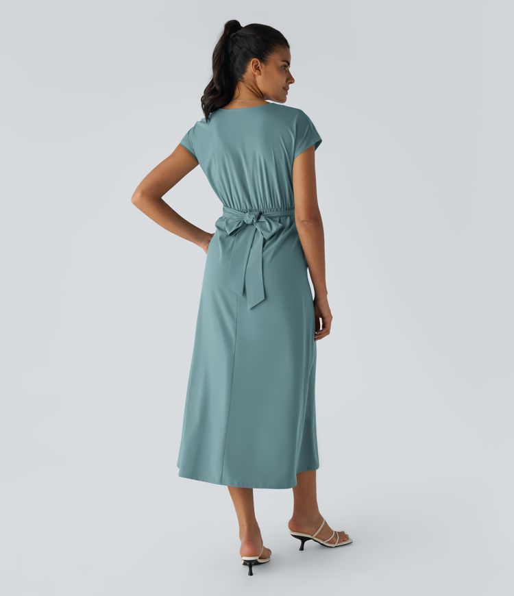 Robe Midi Femme Légère Bleu Clair - vue 3