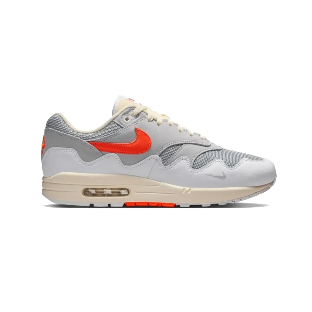 Nike Air Max 1 x Patta Waves White Hyper Crimson Baskets Blanc Orange Mixte - 1
