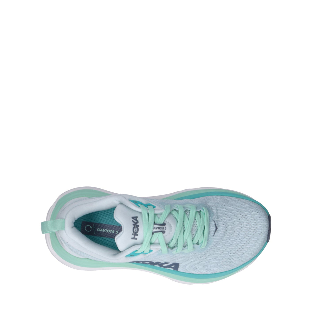Hoka Gaviota 5 Chaussures Running Stabilité Blanc Bleu Femme - 5