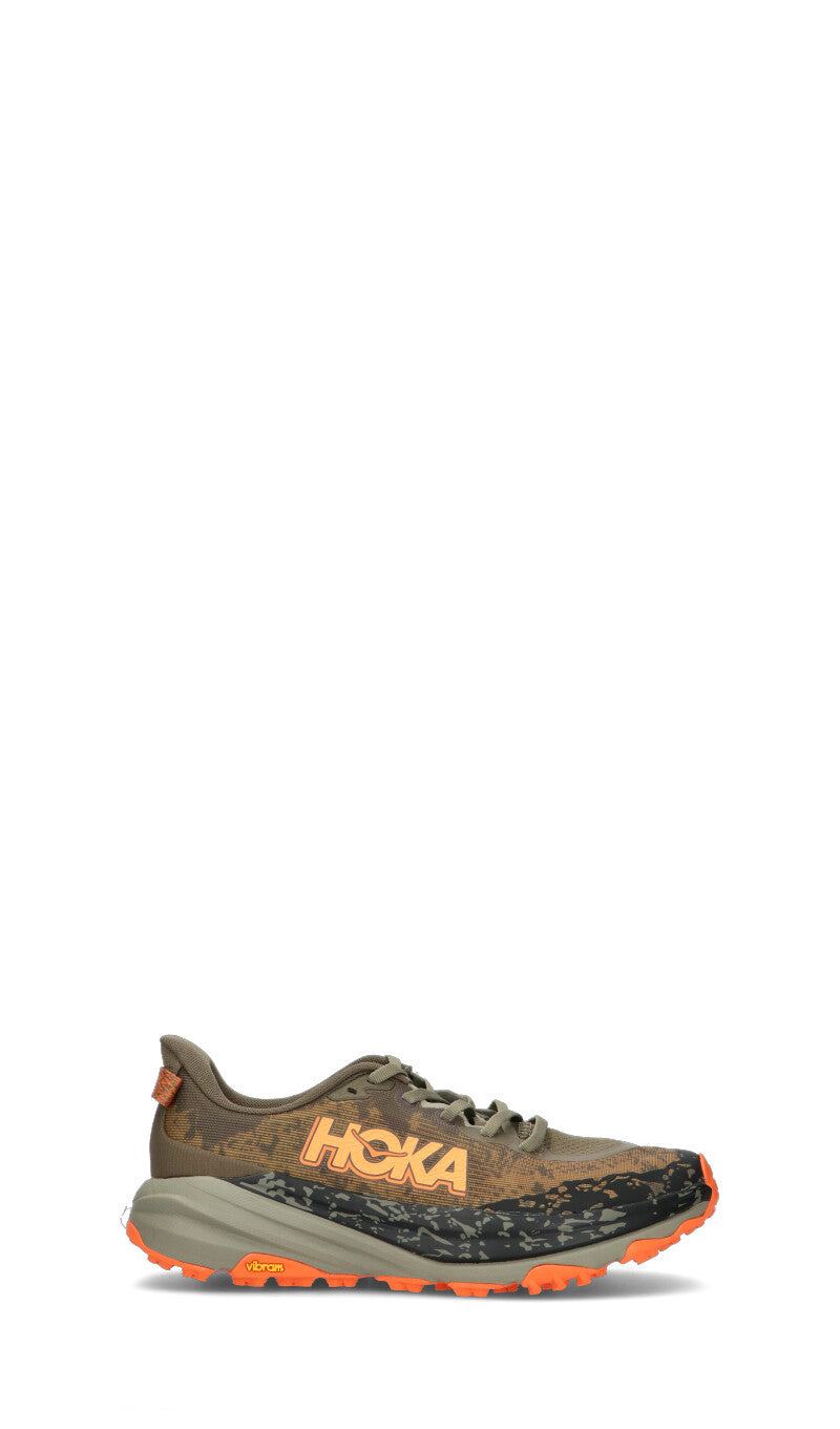 Hoka Speedgoat 6 Chaussures Trail Running Vert Orange Homme - 1