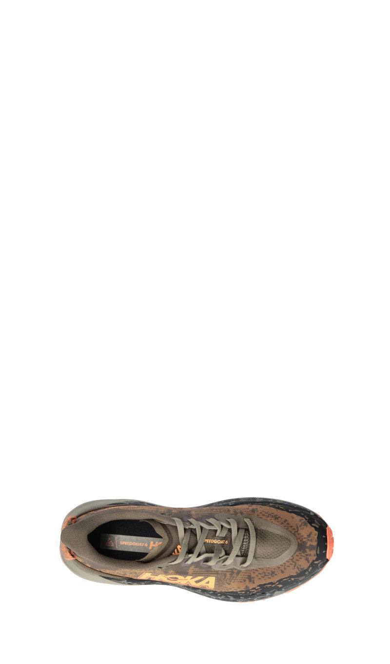 Hoka Speedgoat 6 Chaussures Trail Running Vert Orange Homme - 5