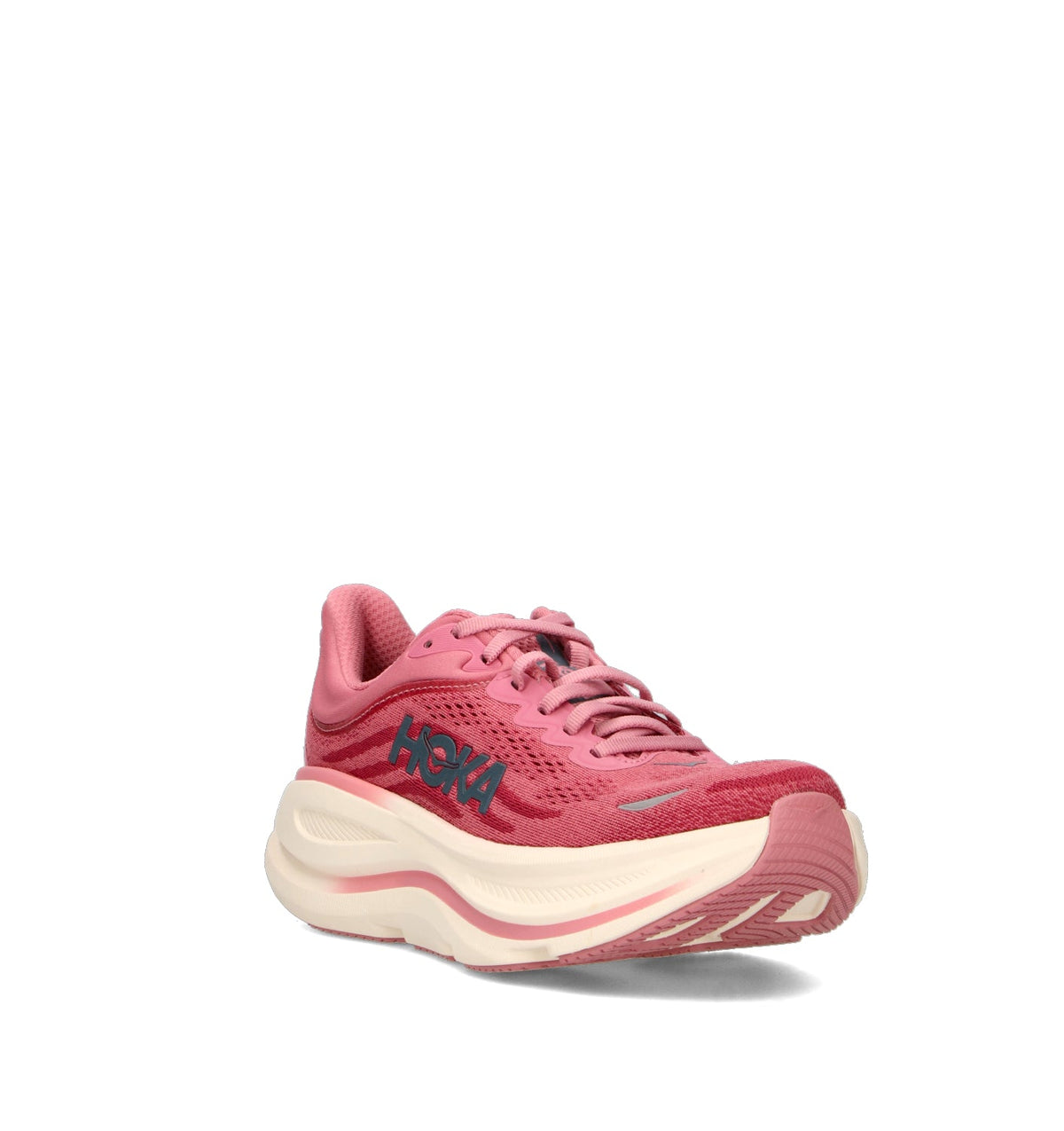 Hoka Bondi 9 Chaussures Running Rose Rouge Femme - 2