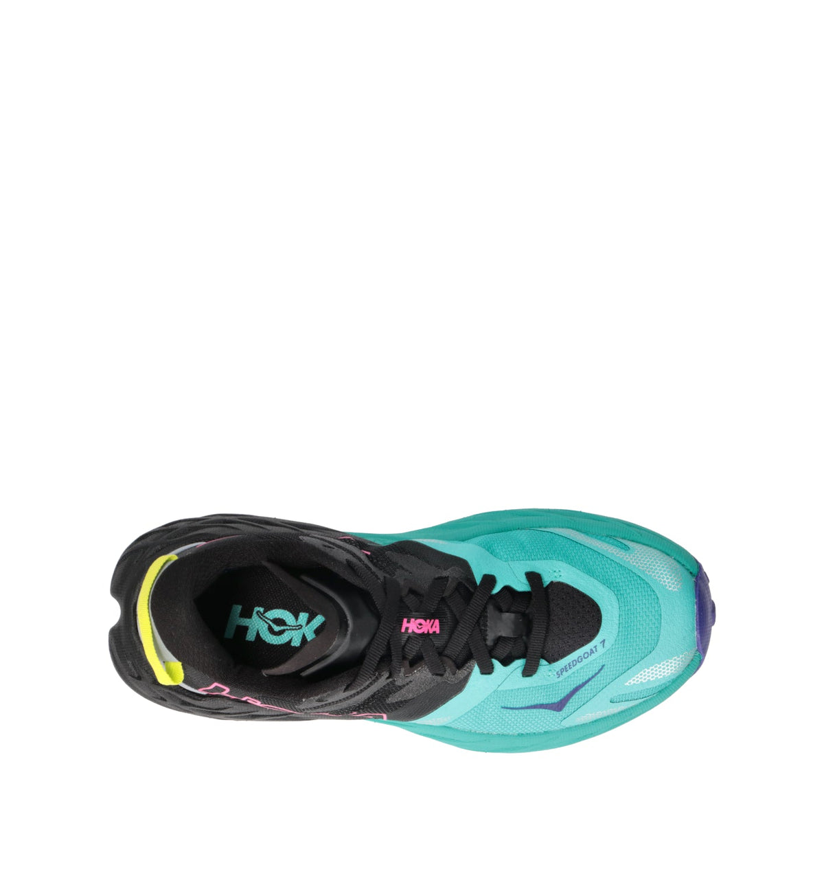 Hoka Speedgoat 7 Chaussures Trail Running Noir Turquoise Femme - 5