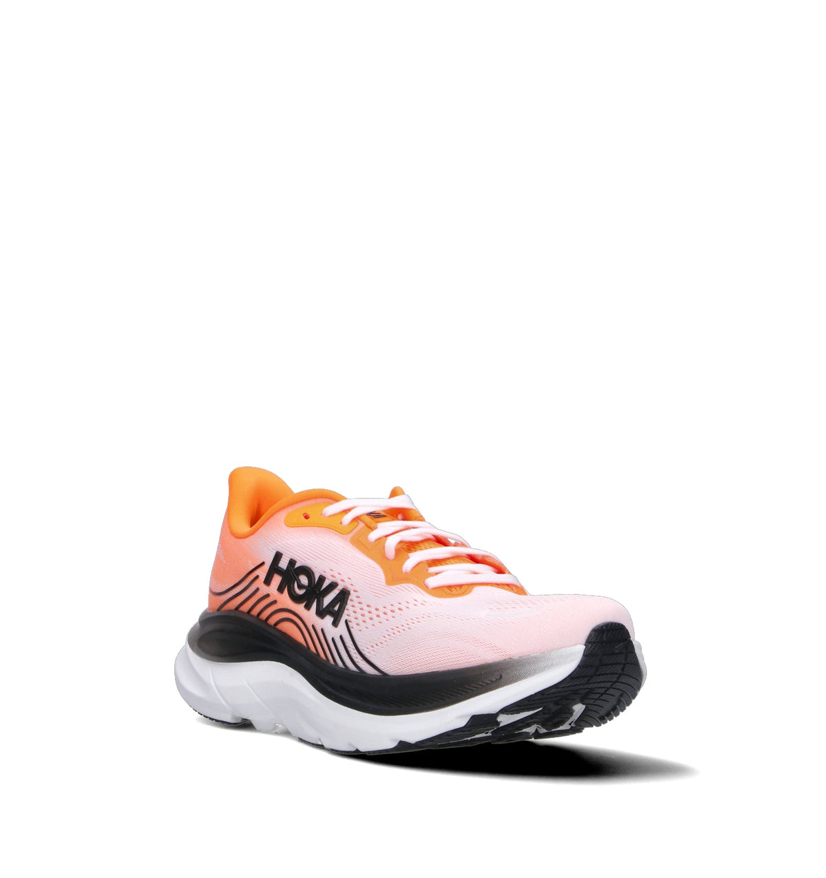 Hoka Clifton 11 Chaussures Running Orange Blanc Homme - 2