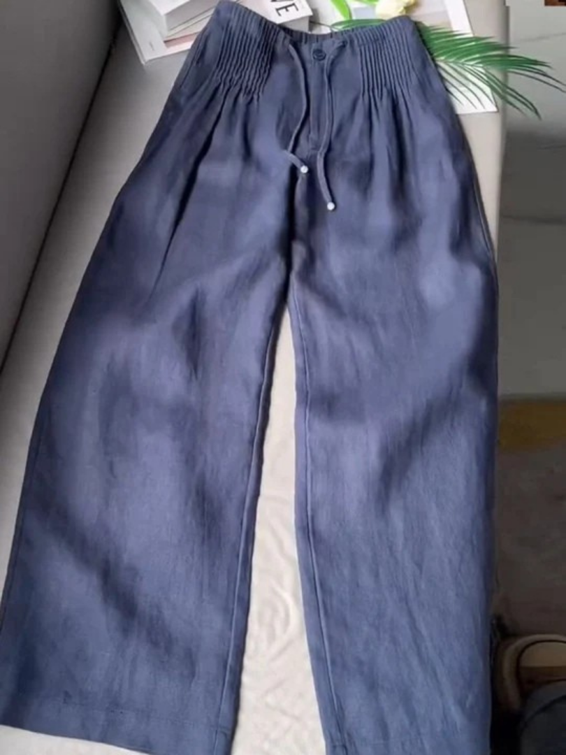 Camille - Pantalon femme en coton en lin