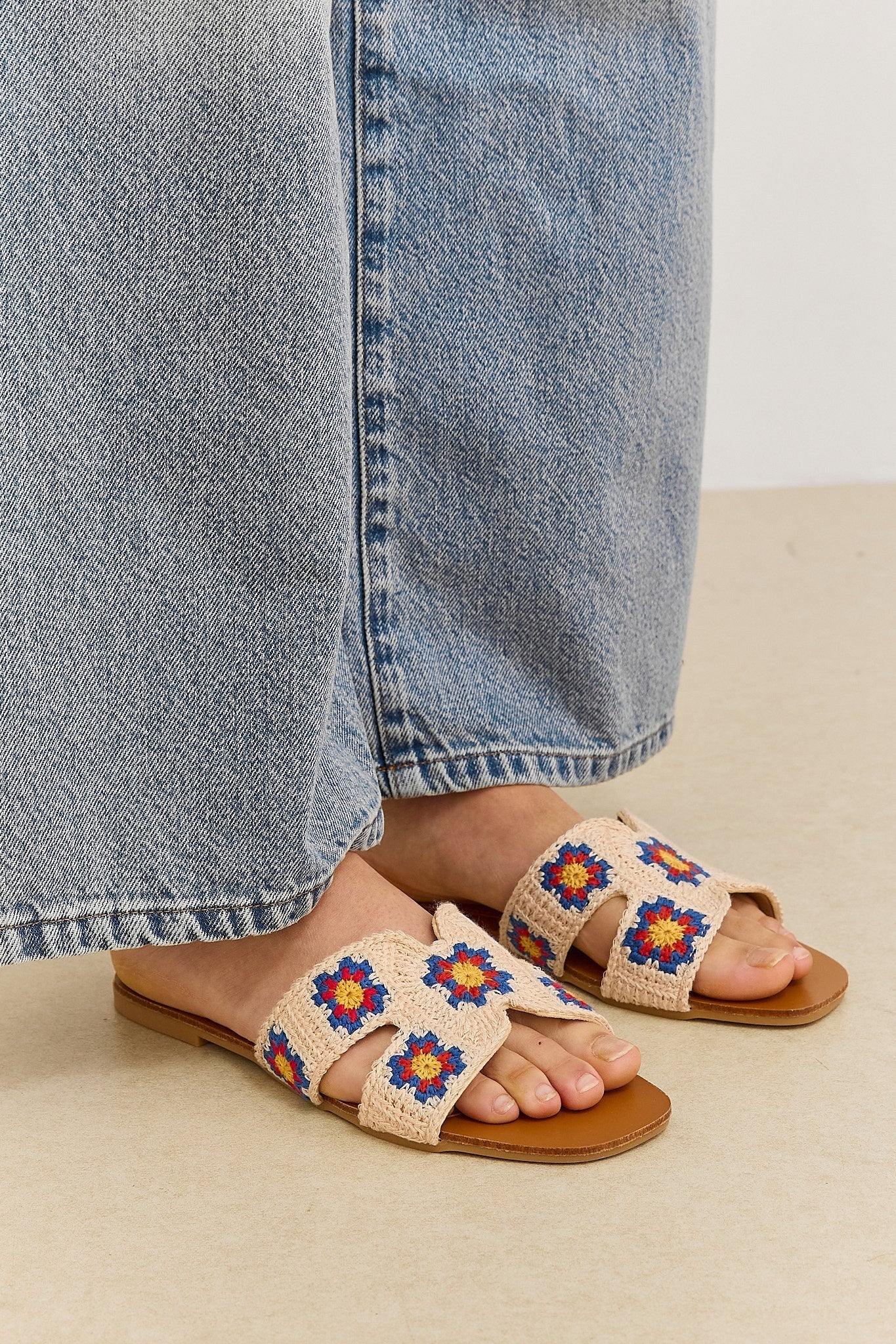 Azzurra - Sandales femme fleuri