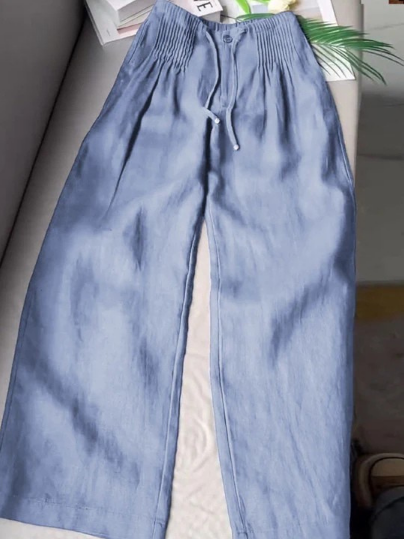 Camille - Pantalon femme en coton en lin