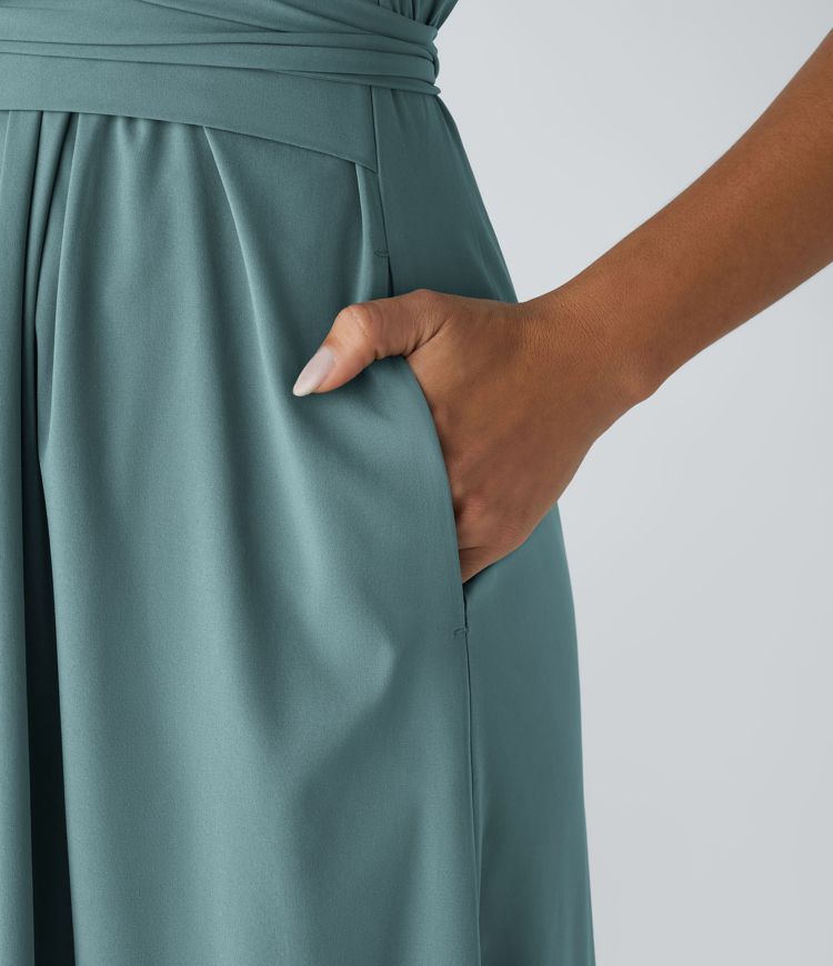 Robe Midi Femme Légère Bleu Clair - vue 4
