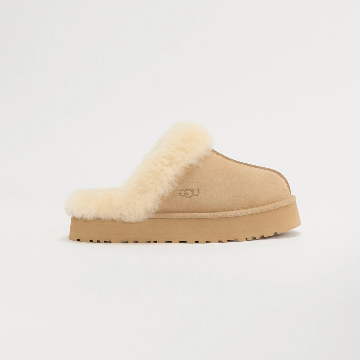 UGG Disquette Sand Mule Plateforme Beige Femme - 1