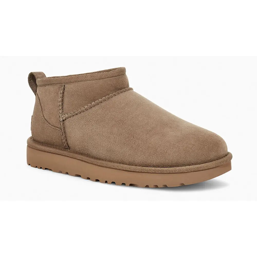 UGG Classic Ultra Mini Antilope Bottines Beige Marron Femme - 2