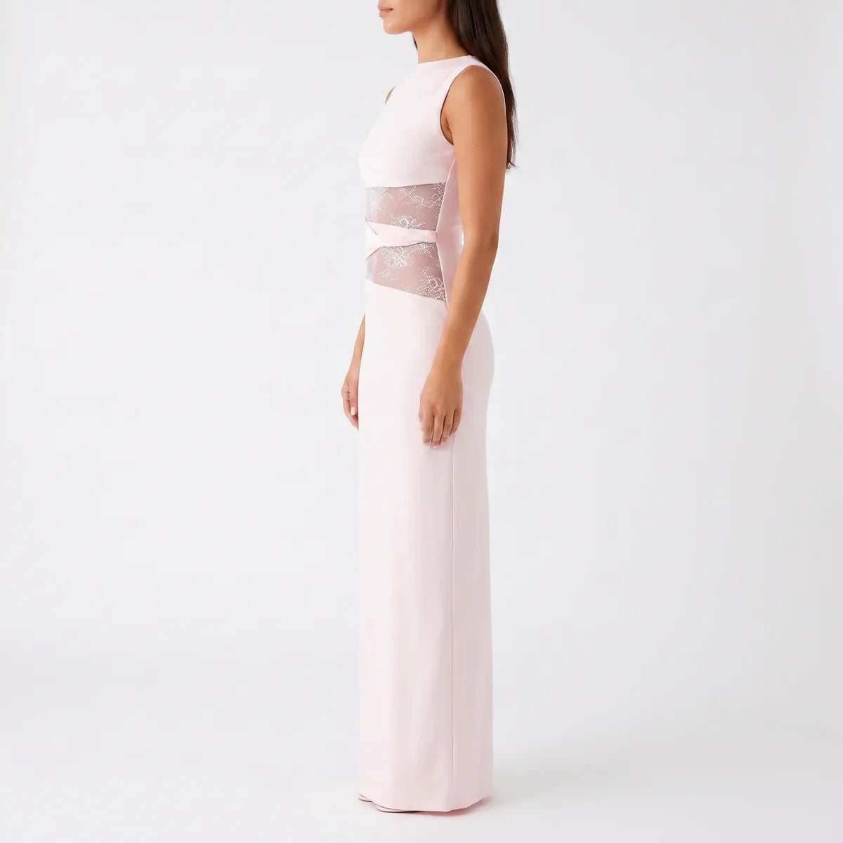 Robe Dentelle Longue Fleurie Femme robe longue ajourée élégante en dentelle, portée
