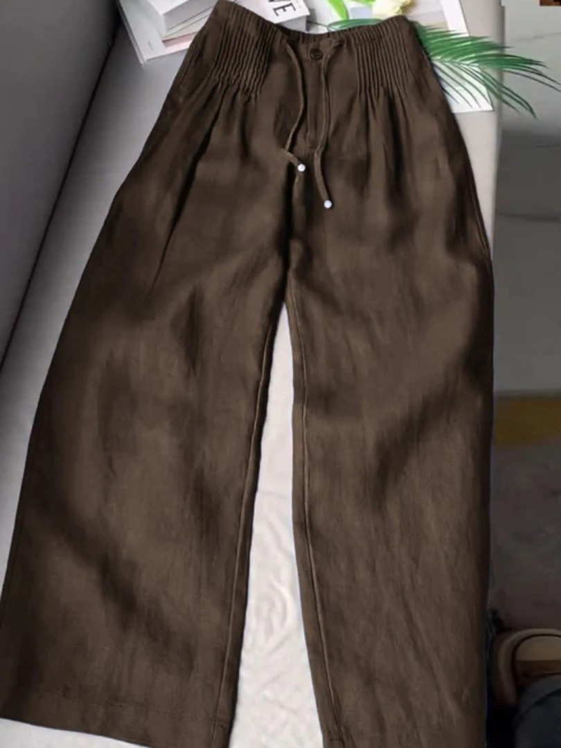 Camille - Pantalon femme en coton en lin