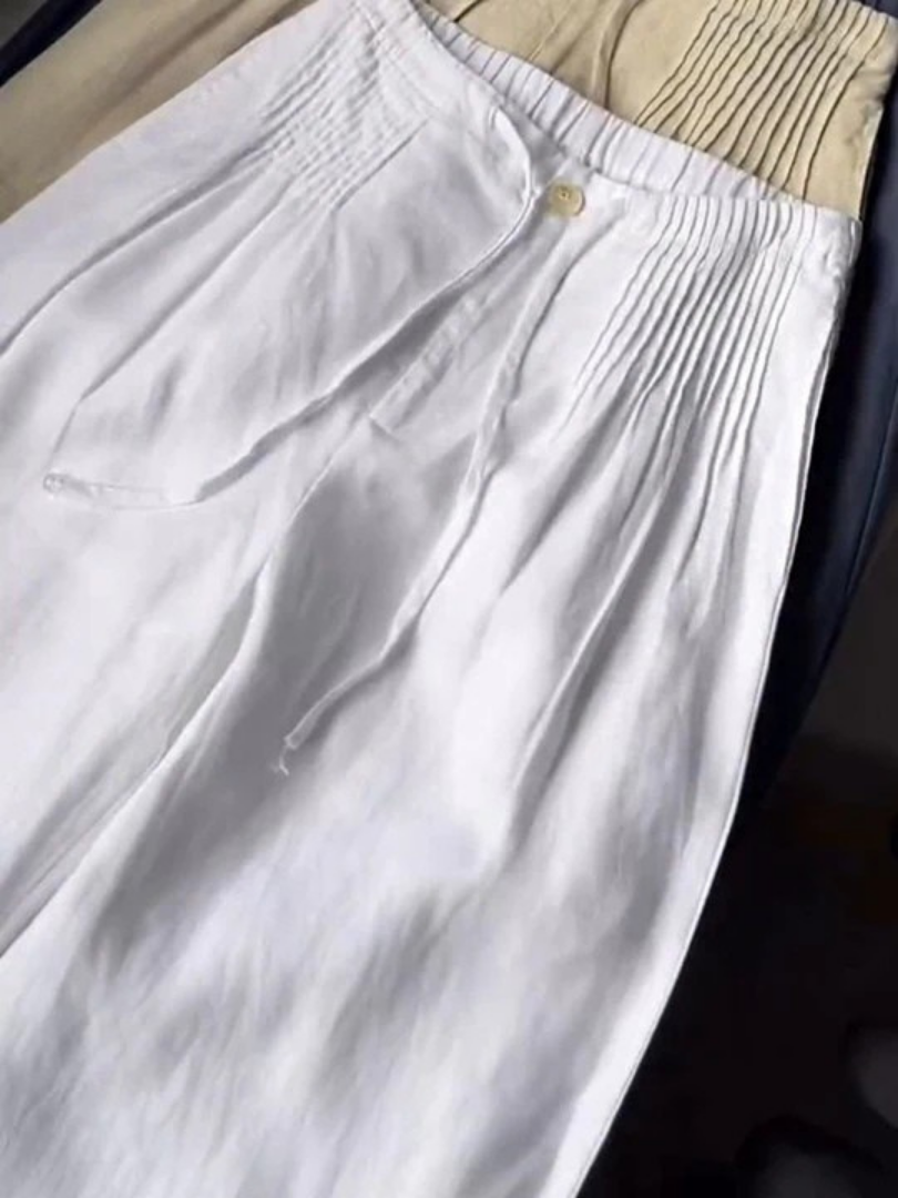 Camille - Pantalon femme en coton en lin