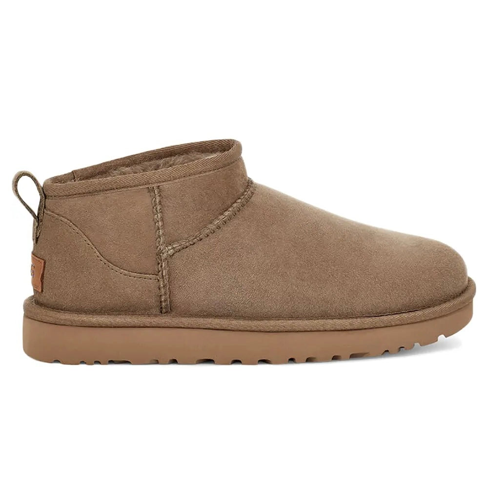 UGG Classic Ultra Mini Antilope Bottines Beige Marron Femme - 1