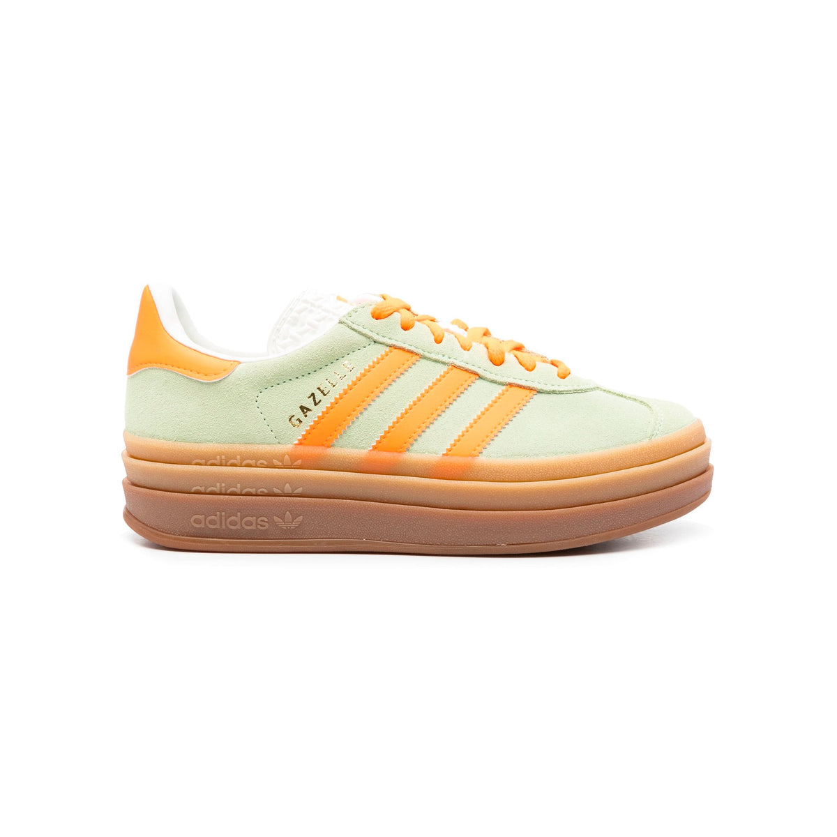 adidas Gazelle Bold Baskets Vert Orange Femme - 1