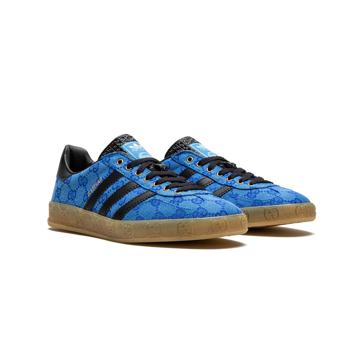 adidas Gazelle x Gucci GG Monogram Baskets Bleu Homme Femme - 2