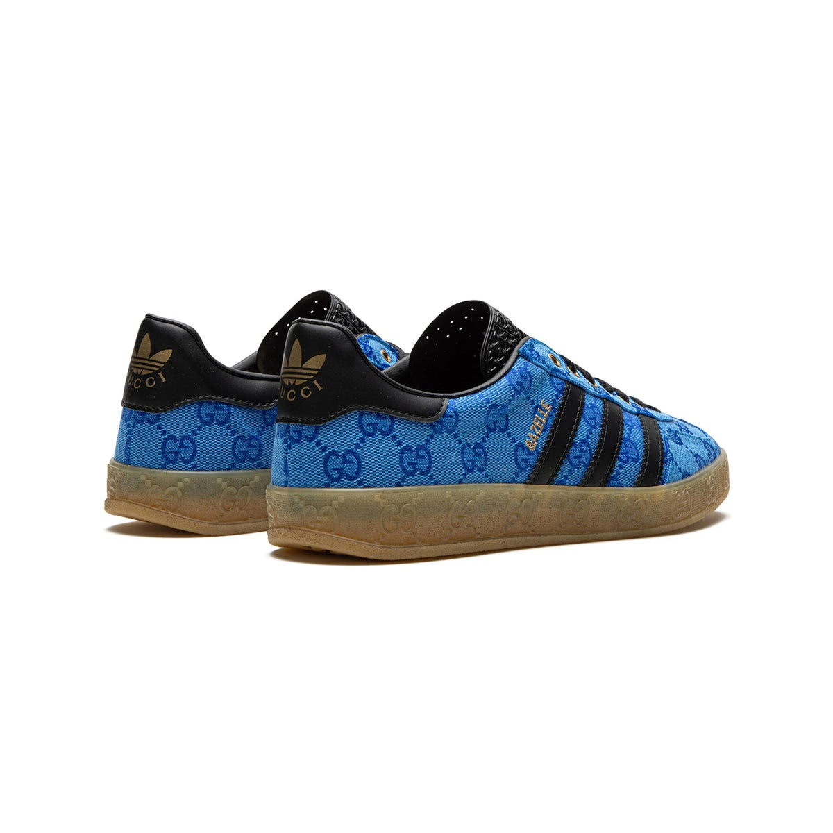 adidas Gazelle x Gucci GG Monogram Baskets Bleu Homme Femme - 3