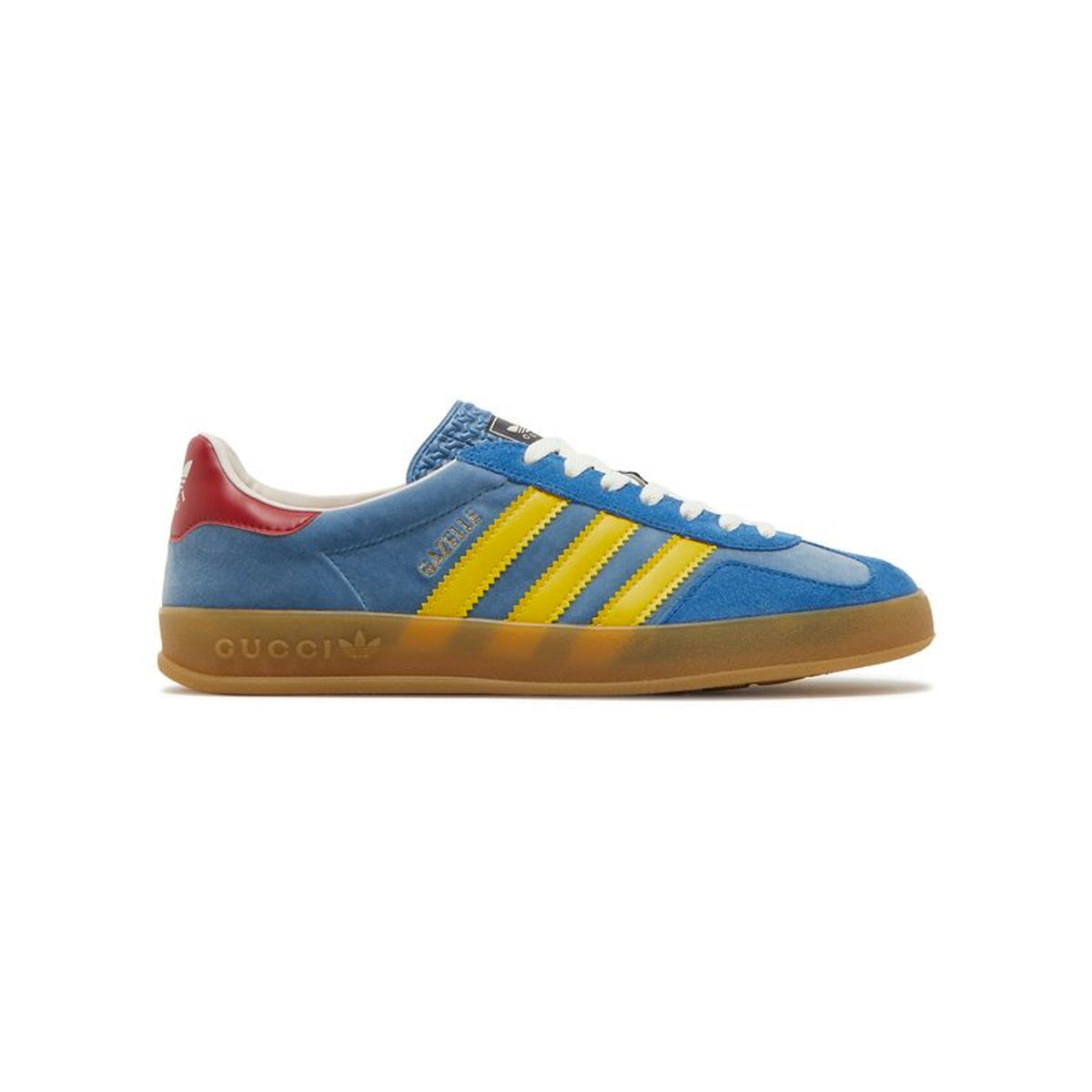 adidas Gazelle x Gucci Suede Baskets Bleu Homme Femme - 1