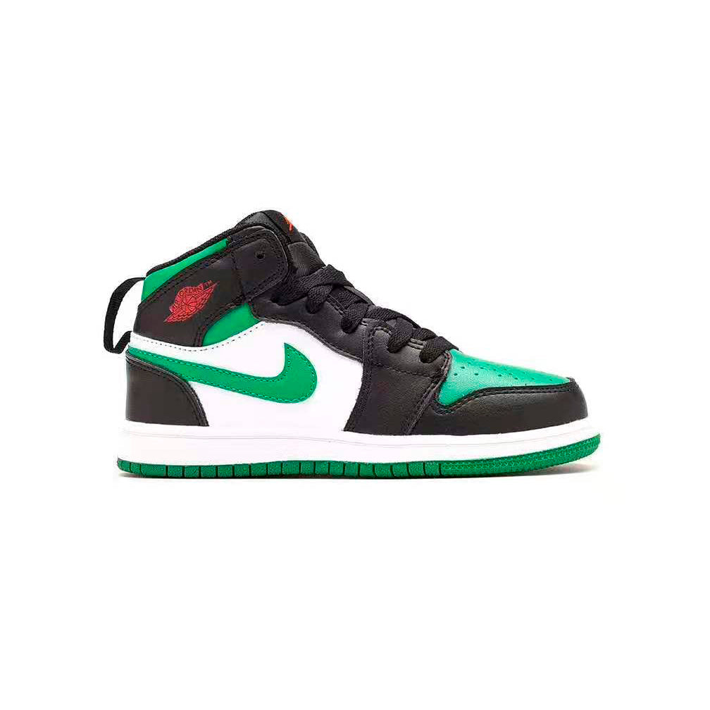 Air Jordan 1 Mid Pine Green Baskets Vert Noir Enfant - 1
