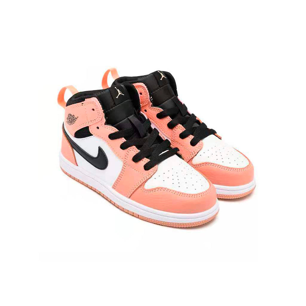 Air Jordan 1 Mid Pink Quartz Baskets Rose Blanc Enfant - 2