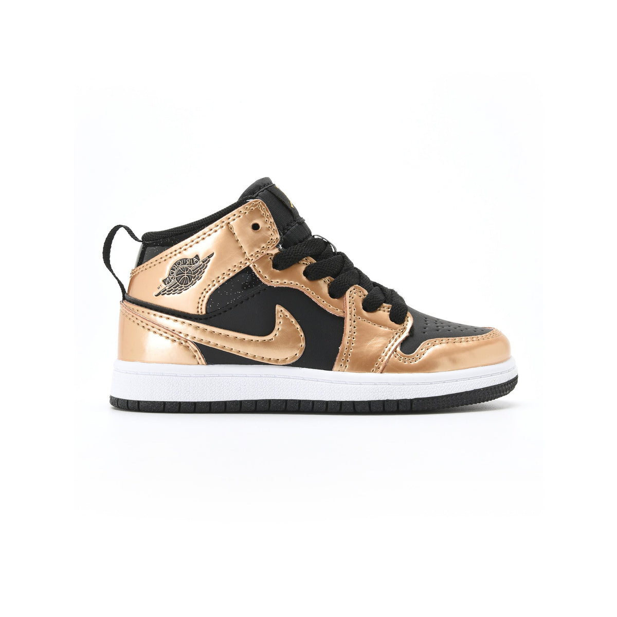 Air Jordan 1 Mid Baskets Blanc Or Enfant - 1