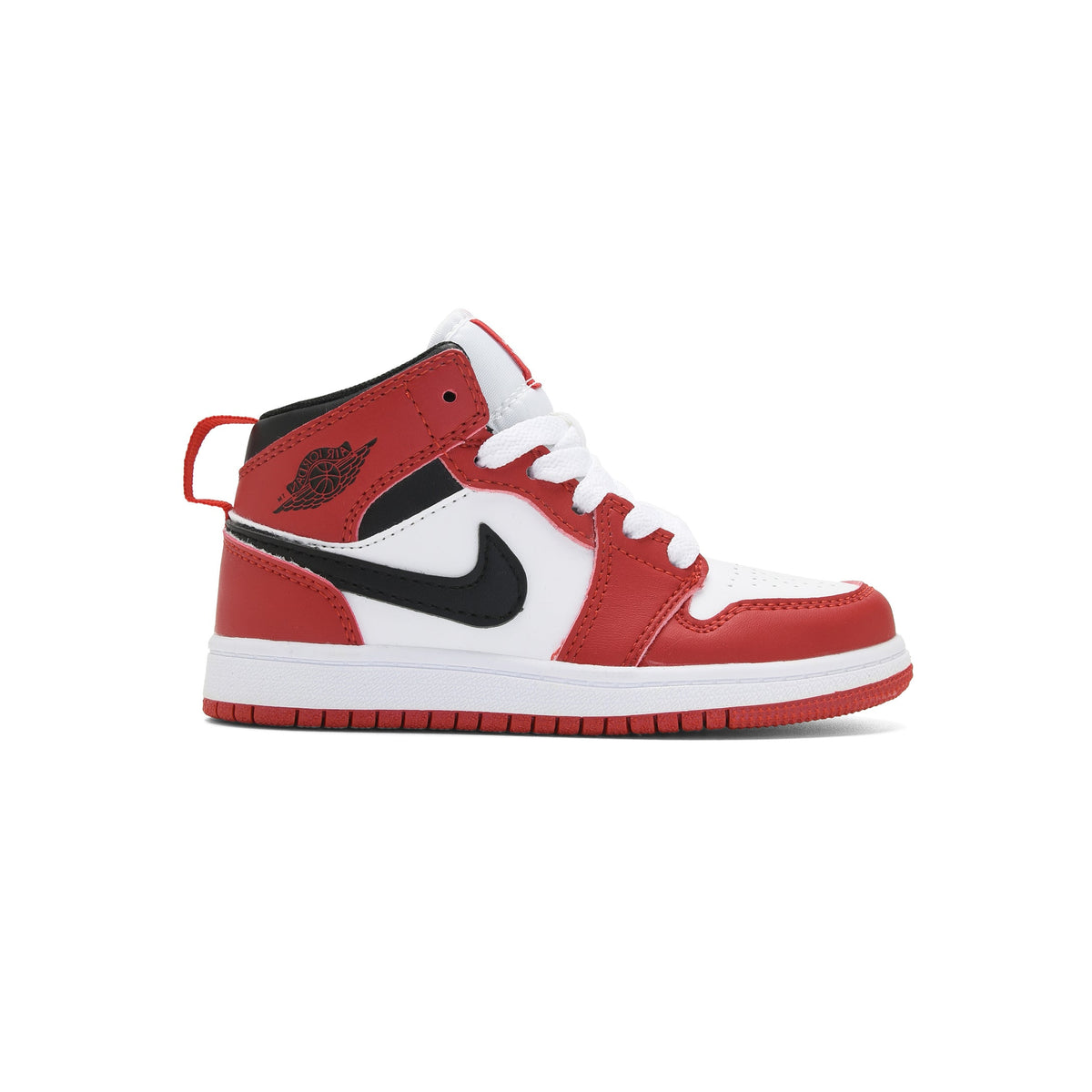 Air Jordan 1 Mid Chicago Baskets Rouge Blanc Enfant - 1