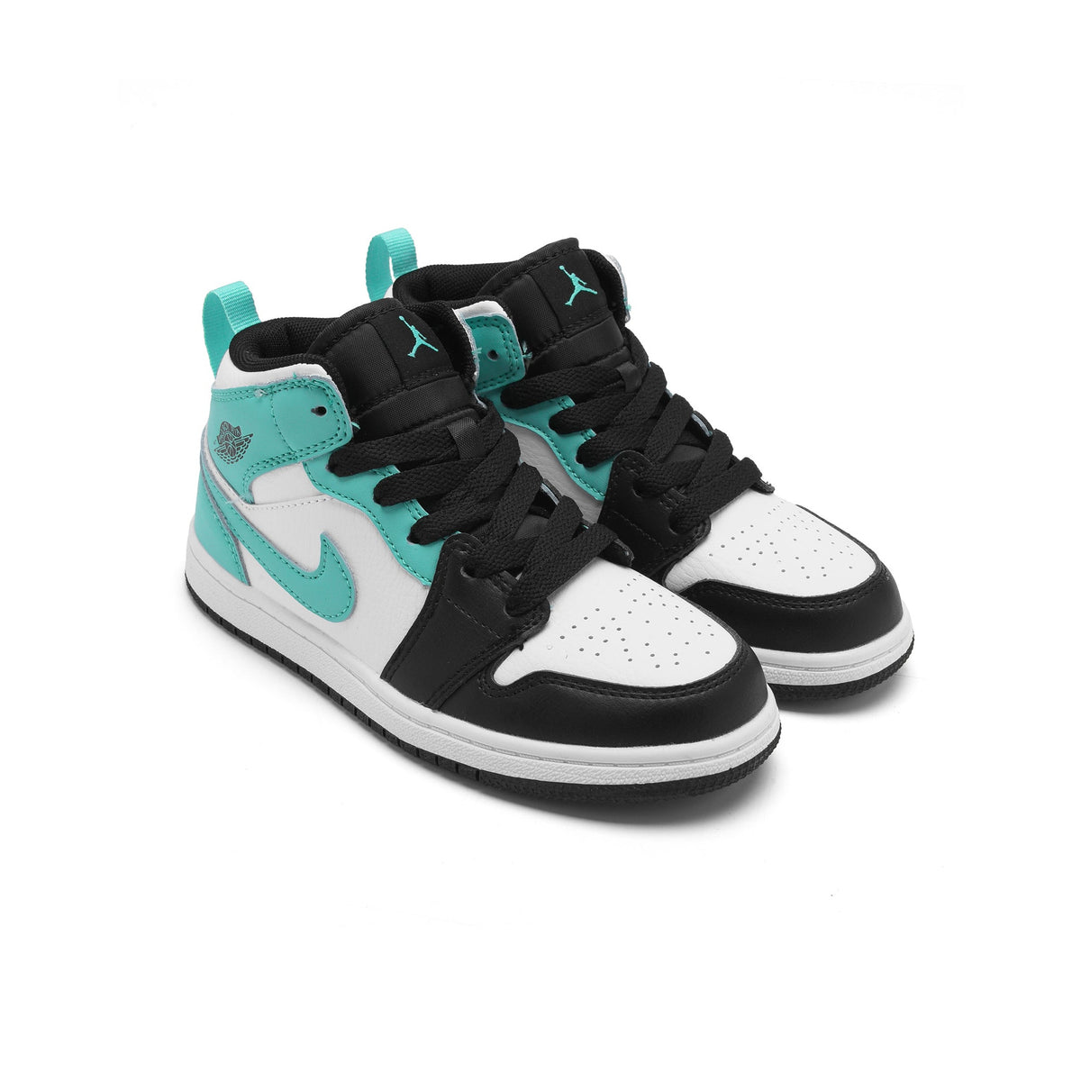 Air Jordan 1 Mid Tropical Twist Igloo Baskets Vert Blanc Enfant - 2