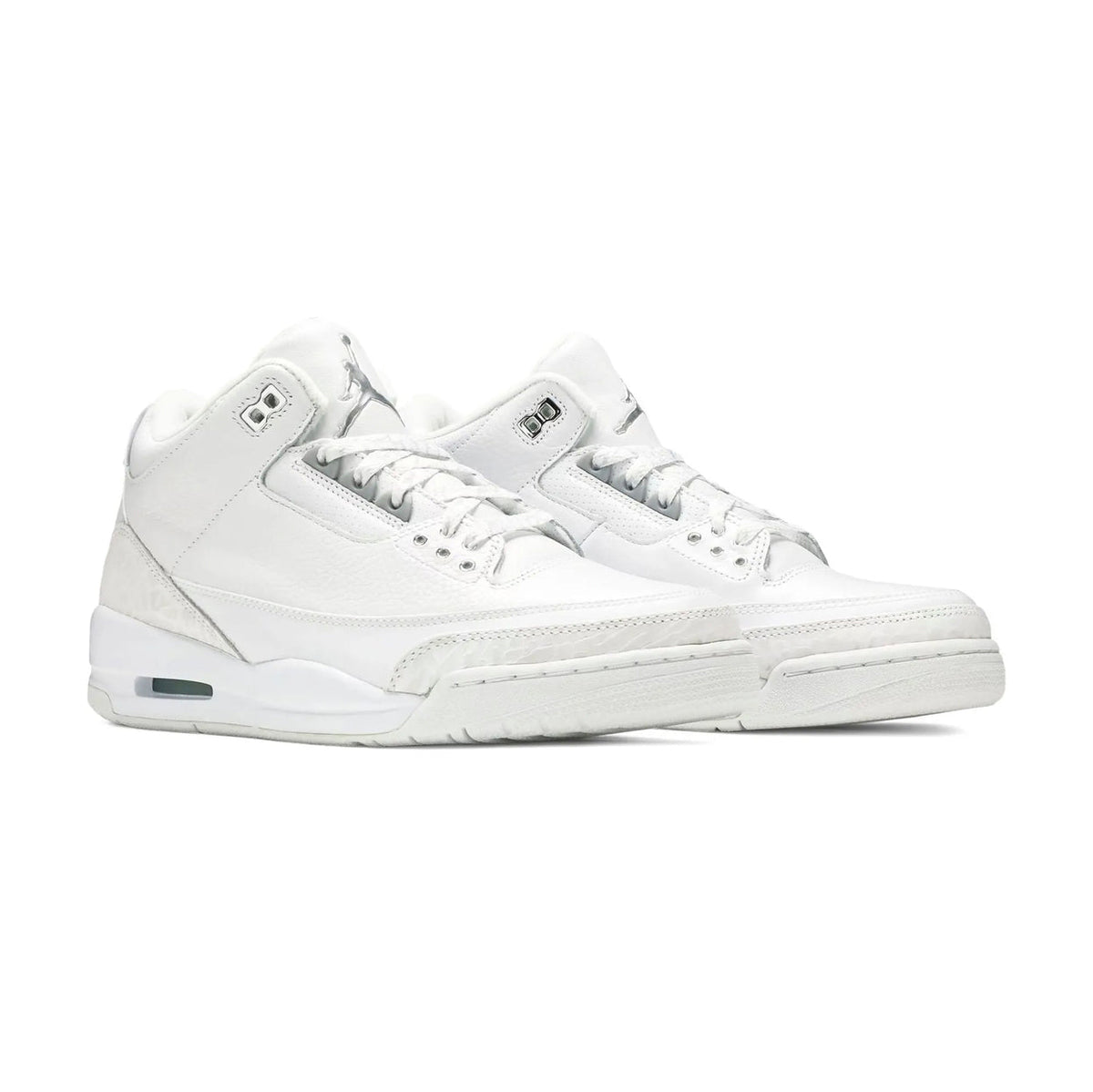 Air Jordan 3 Retro Pure Money Baskets Blanc Argent Homme Femme - 2
