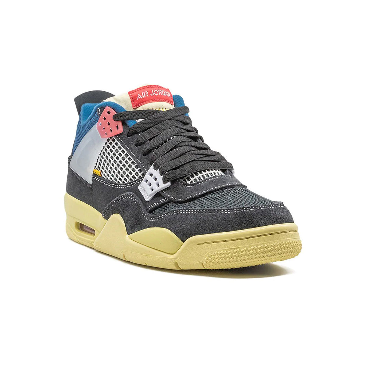 Air Jordan 4 x Union Off Noir Baskets Noir Gris Homme Femme - 2