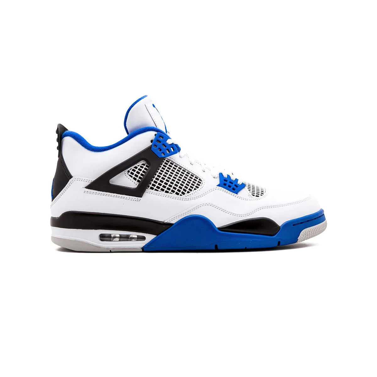 Air Jordan 4 Motorsport Baskets Blanc Bleu Homme Femme - 1