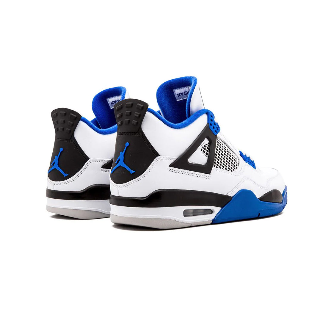 Air Jordan 4 Motorsport Baskets Blanc Bleu Homme Femme - 3