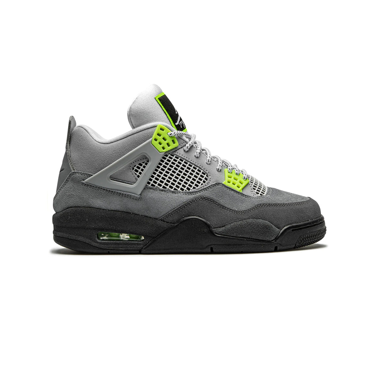 Air Jordan 4 Retro SE Neon 95 Baskets Noir Vert Homme Femme - 1
