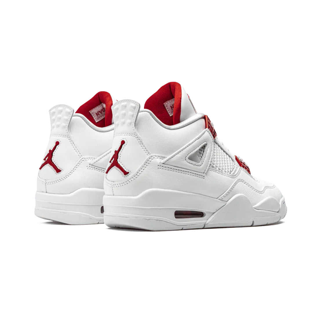 Air Jordan 4 Retro Metallic Red Baskets Blanc Rouge Homme Femme - 3