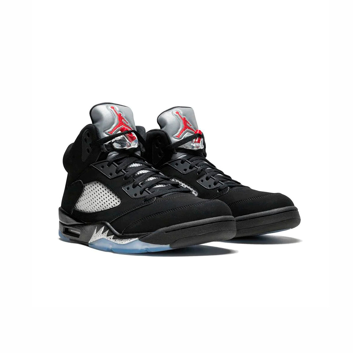 Air Jordan 5 Retro Black Metallic Baskets Noir Homme Femme - 2