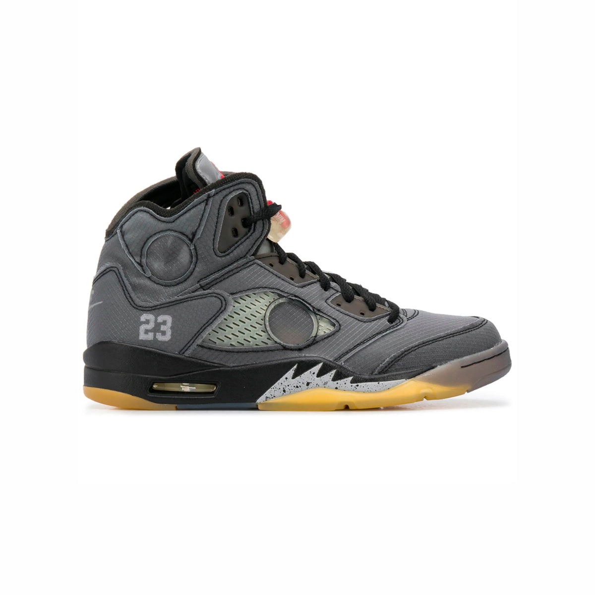Air Jordan 5 Retro x Off-White Muslin Baskets Noir Beige Homme Femme - 1