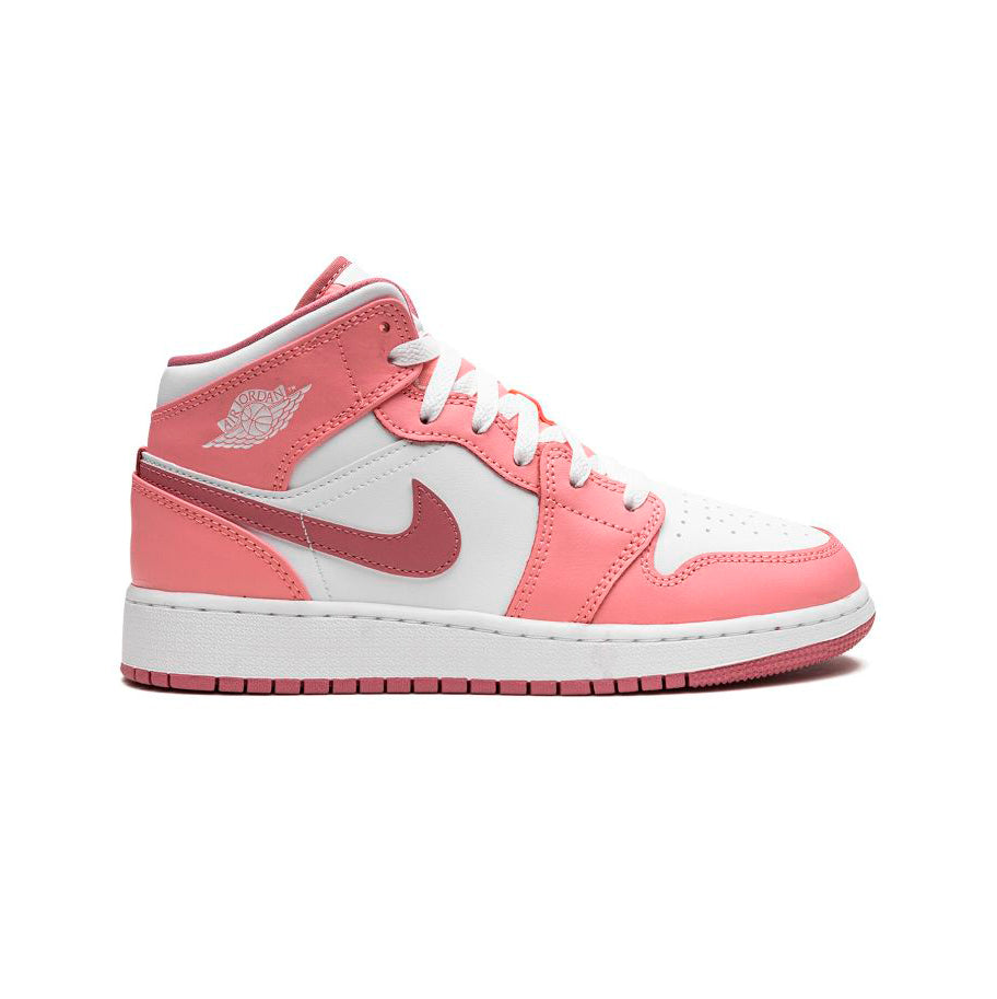 Air Jordan 1 Mid Valentine's Day Baskets Rose Blanc Homme Femme - 1