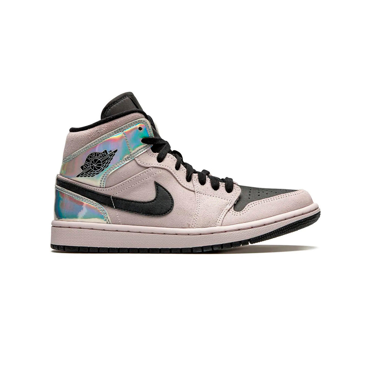 Air Jordan 1 Mid Powder Iridescent Baskets Bleu Blanc Homme Femme - 1