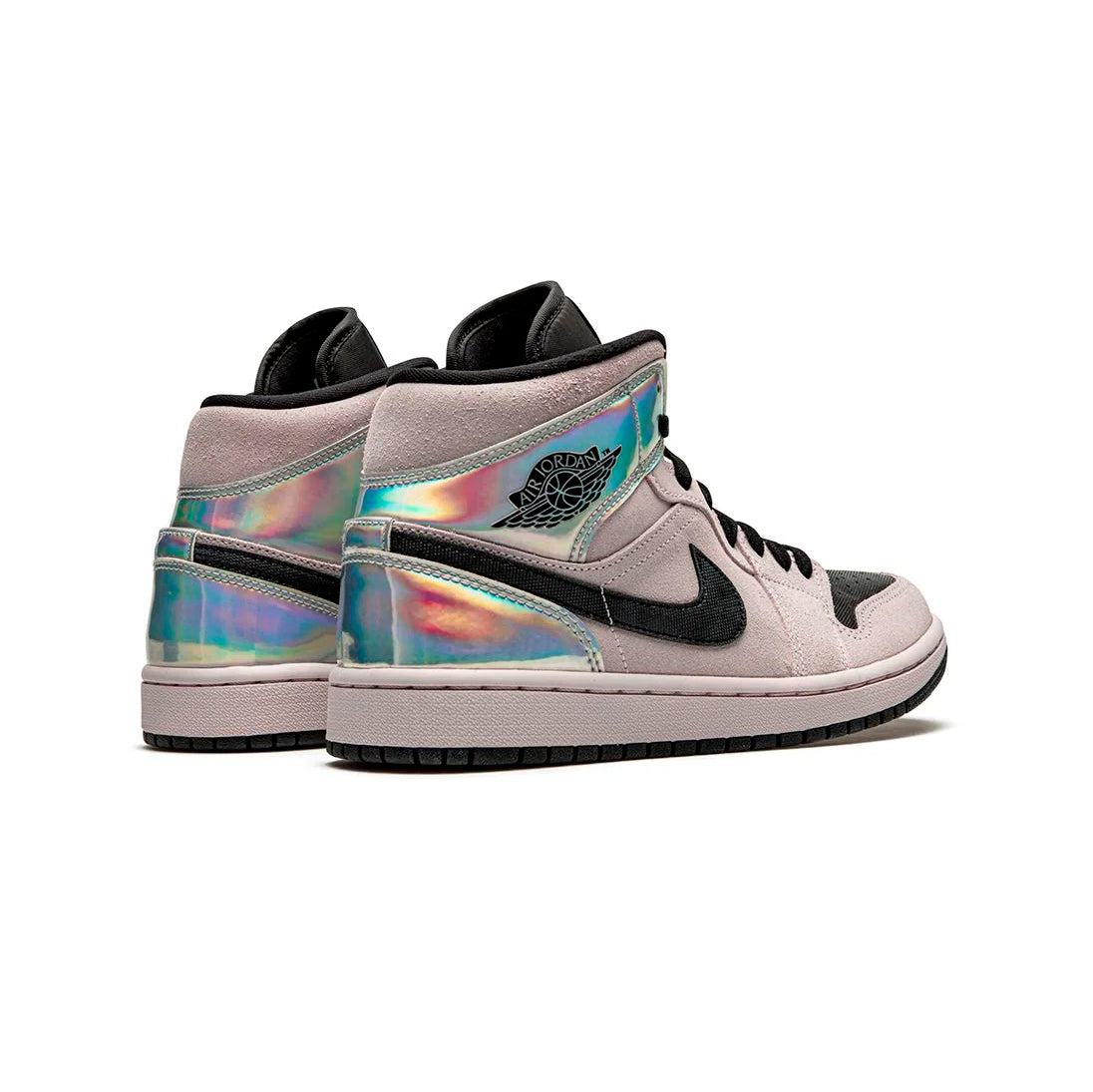 Air Jordan 1 Mid Powder Iridescent Baskets Bleu Blanc Homme Femme - 3