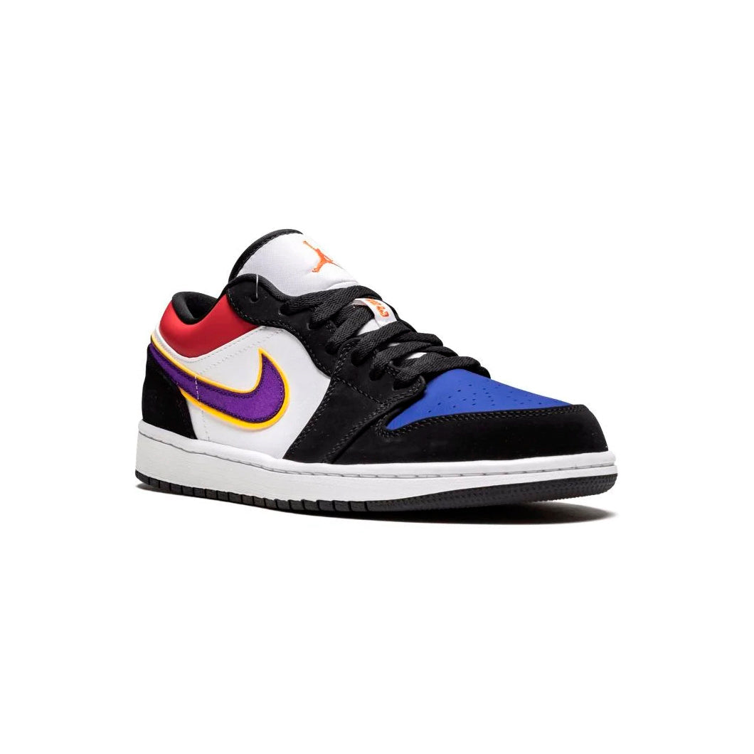 Air Jordan 1 Low Lakers Top 3 Baskets Violet Jaune Homme Femme - 2
