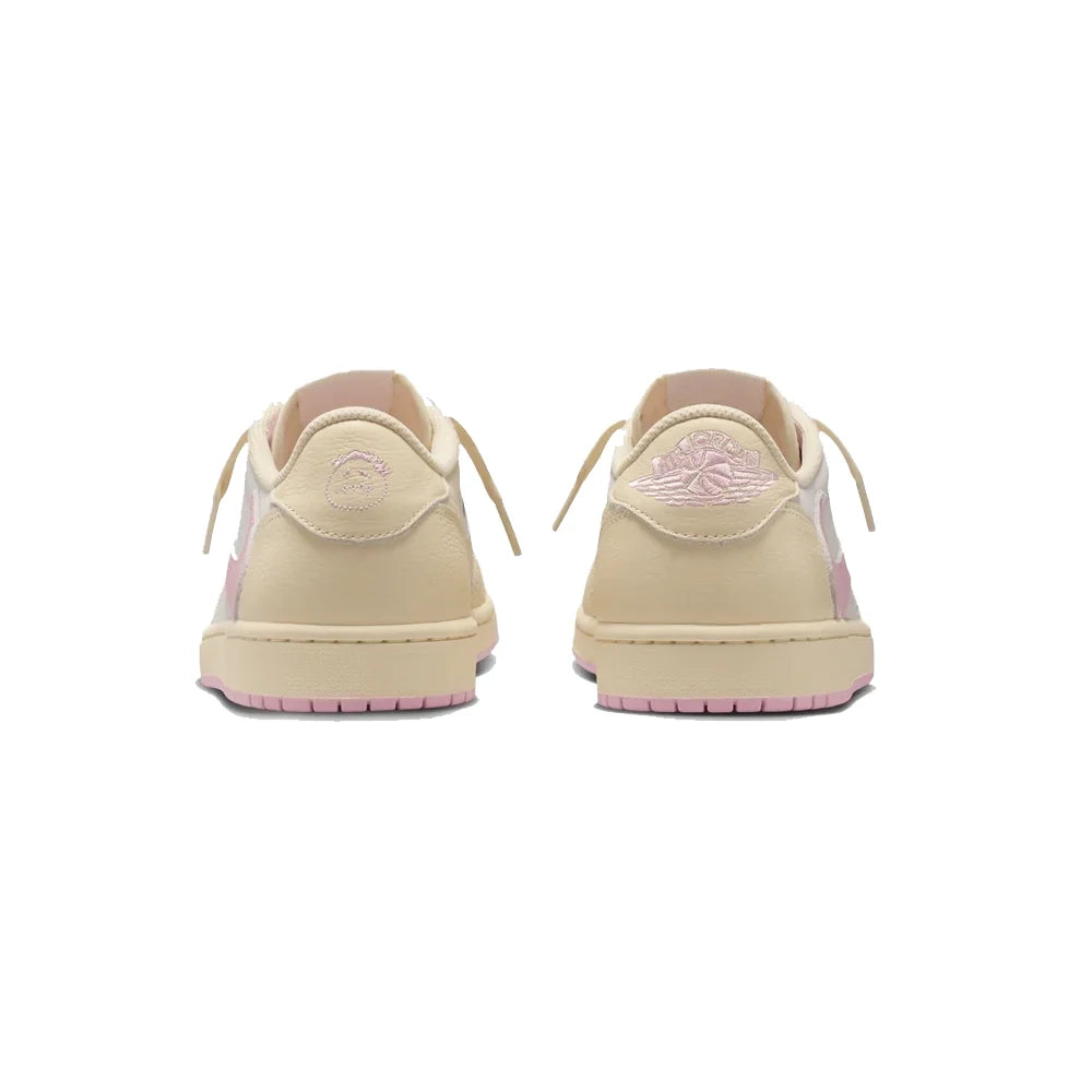 Air Jordan 1 Low x Travis Scott Shy Pink Baskets Rose Beige Homme Femme - 4