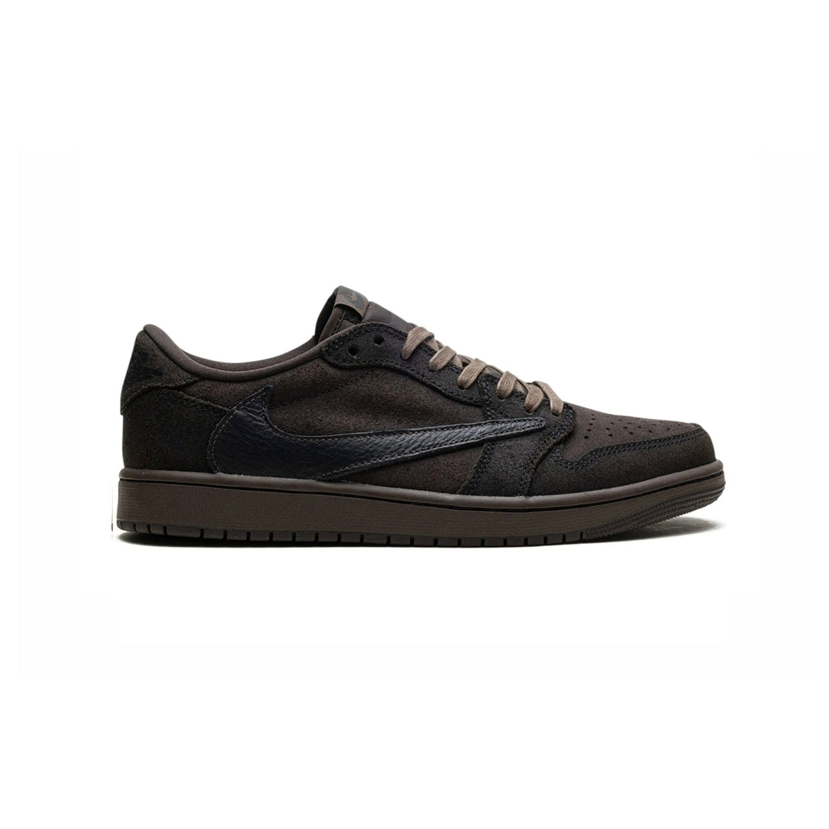 Air Jordan 1 Low x Travis Scott Velvet Brown Baskets Marron Beige Mixte - 1