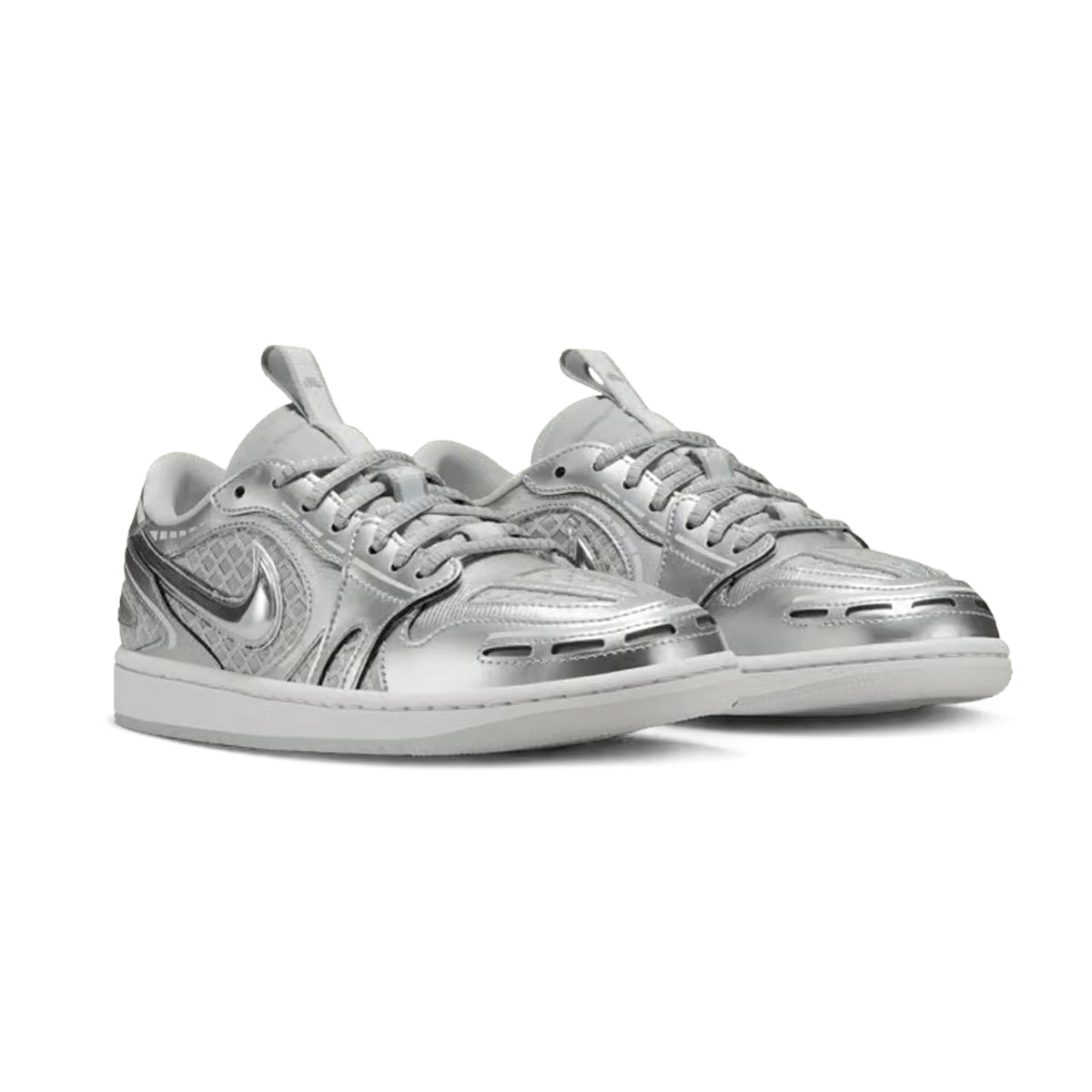 Air Jordan 1 Low Method of Make V3 Baskets Argent Blanc Homme Femme - 2