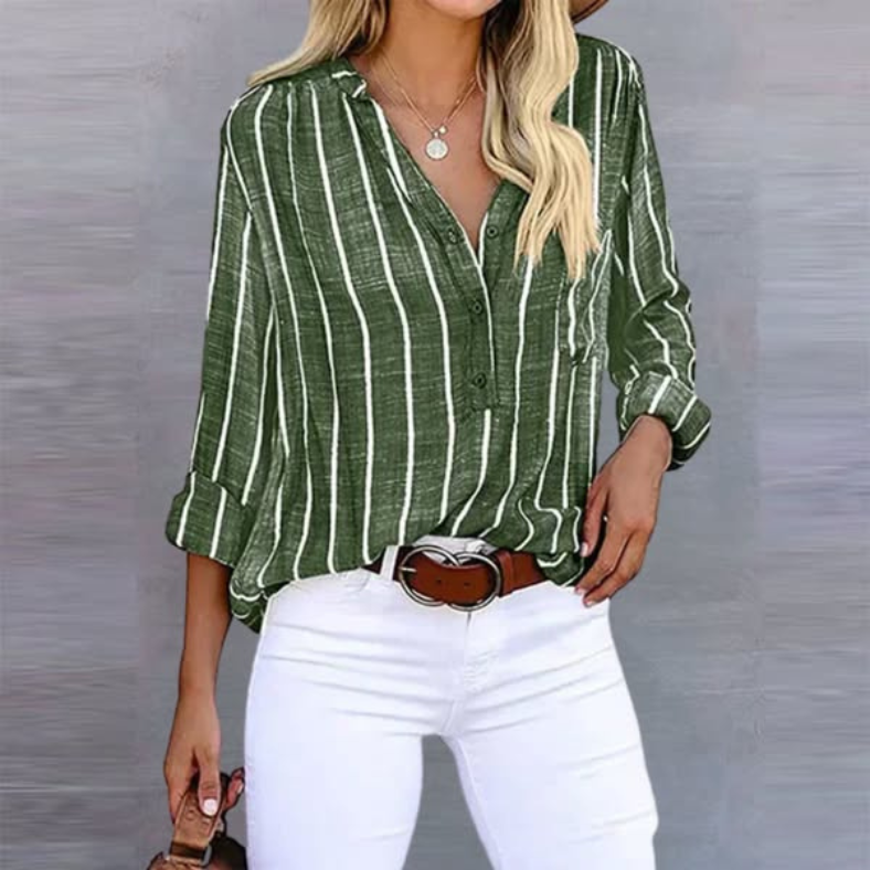 Blouse Femme Rayée Anthracite - vue 4