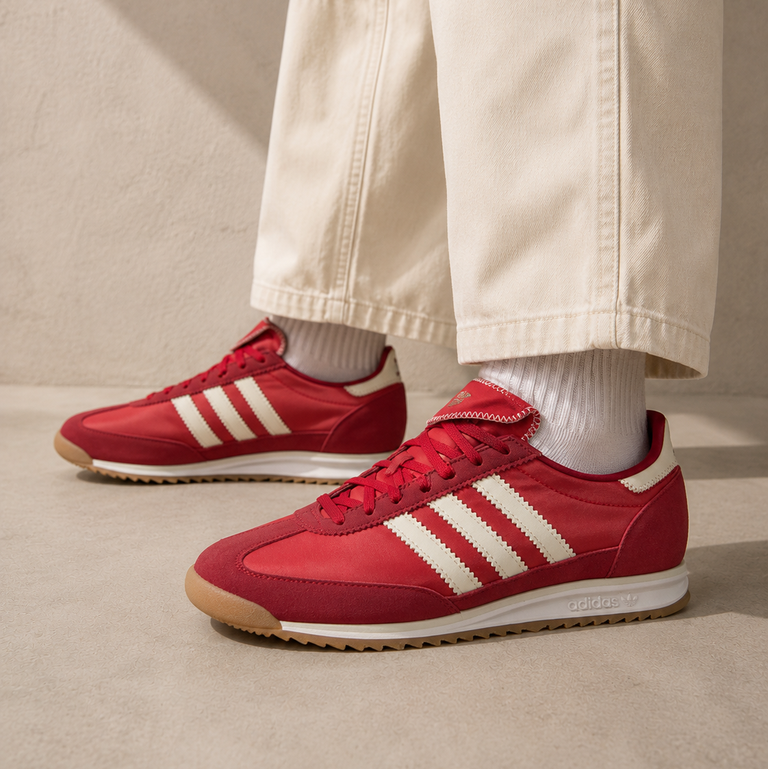 adidas SL 72 OG Baskets Rouge Beige Homme Femme - 4