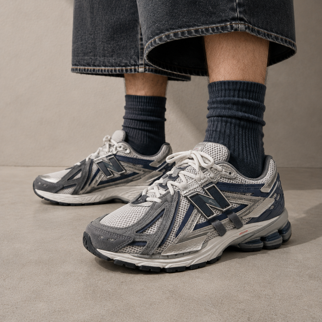 New Balance 1906A Baskets Gris Bleu Homme Femme - 5