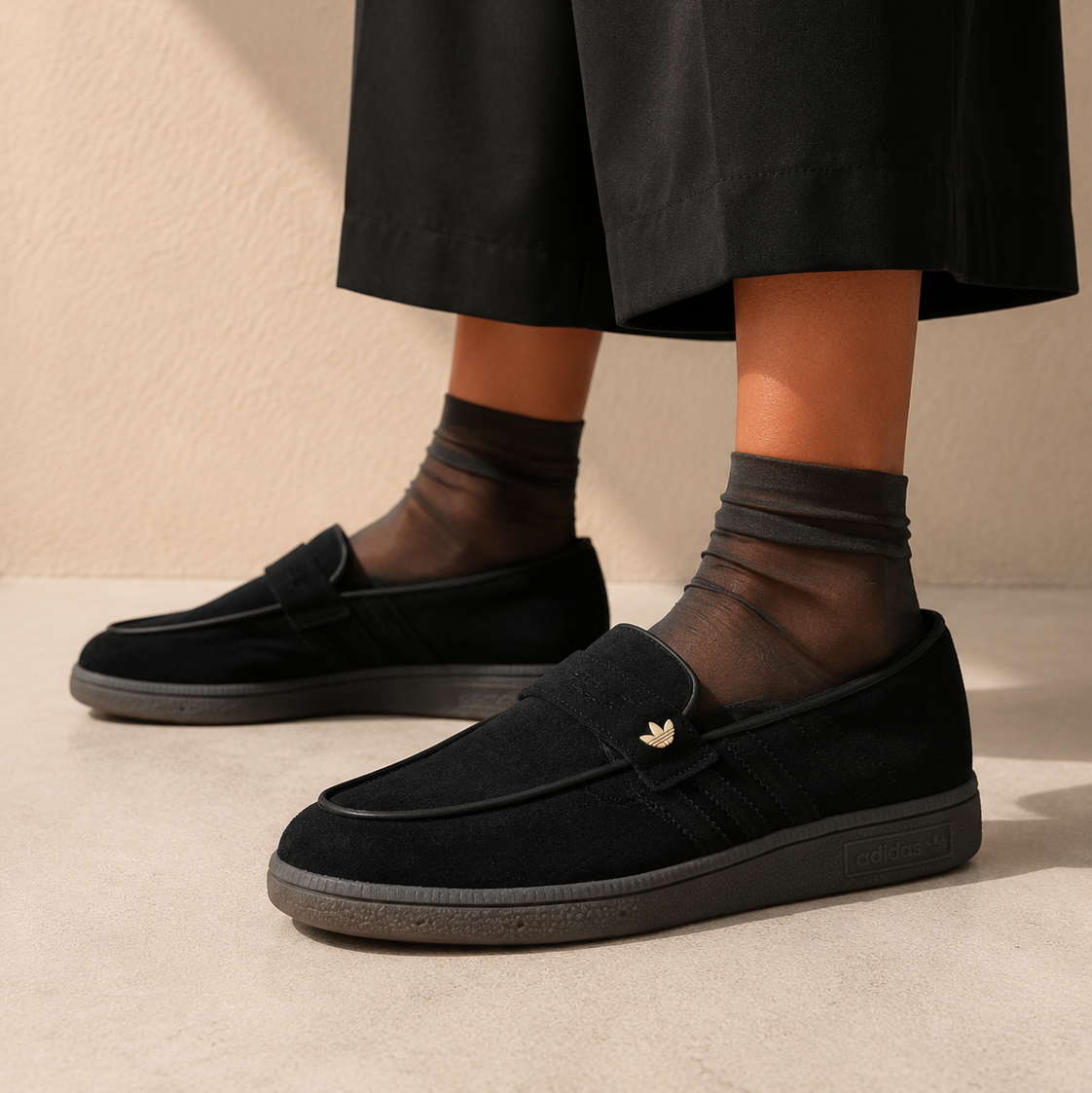 adidas Handball Spezial Loafer Mocassins Noir Homme Femme - 5