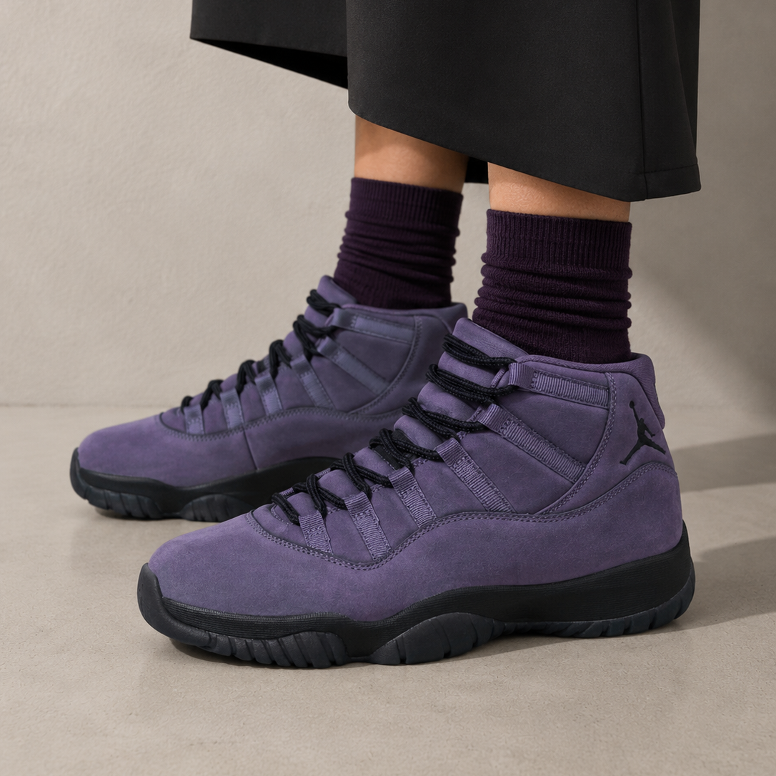 Air Jordan 11 Retro Mojave Baskets Violet Noir Homme Femme - 4
