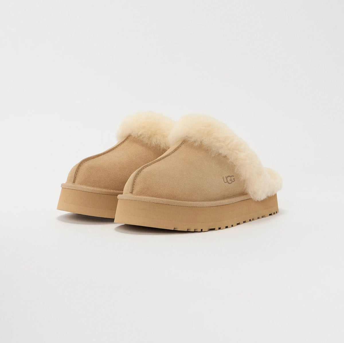 UGG Disquette Sand Mule Plateforme Beige Femme - 2