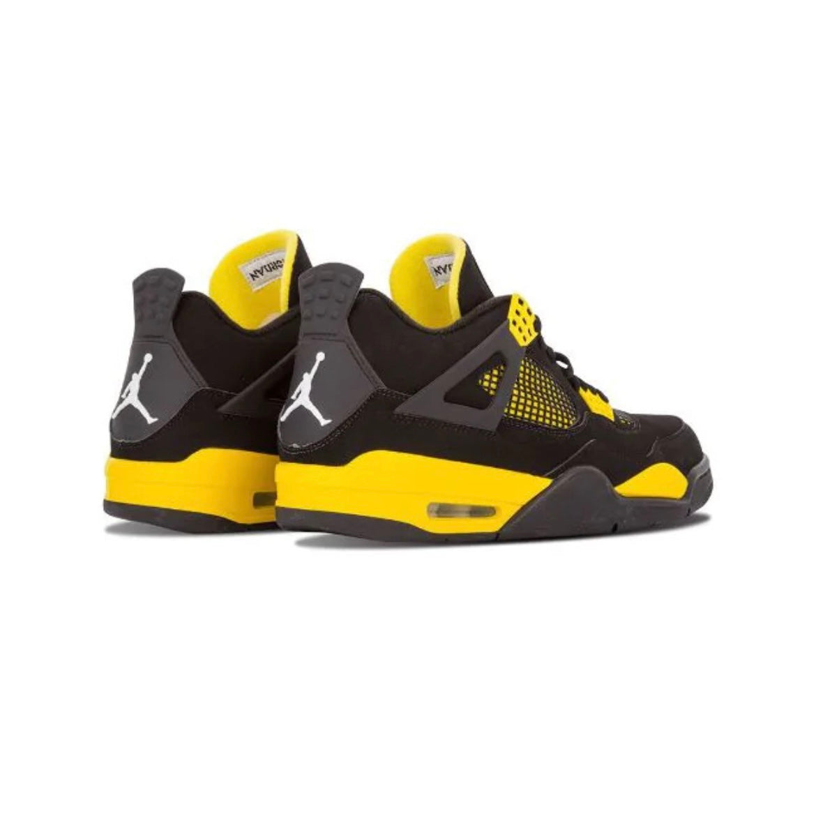Air Jordan 4 Retro Thunder Baskets Noir Jaune Homme Femme - 2