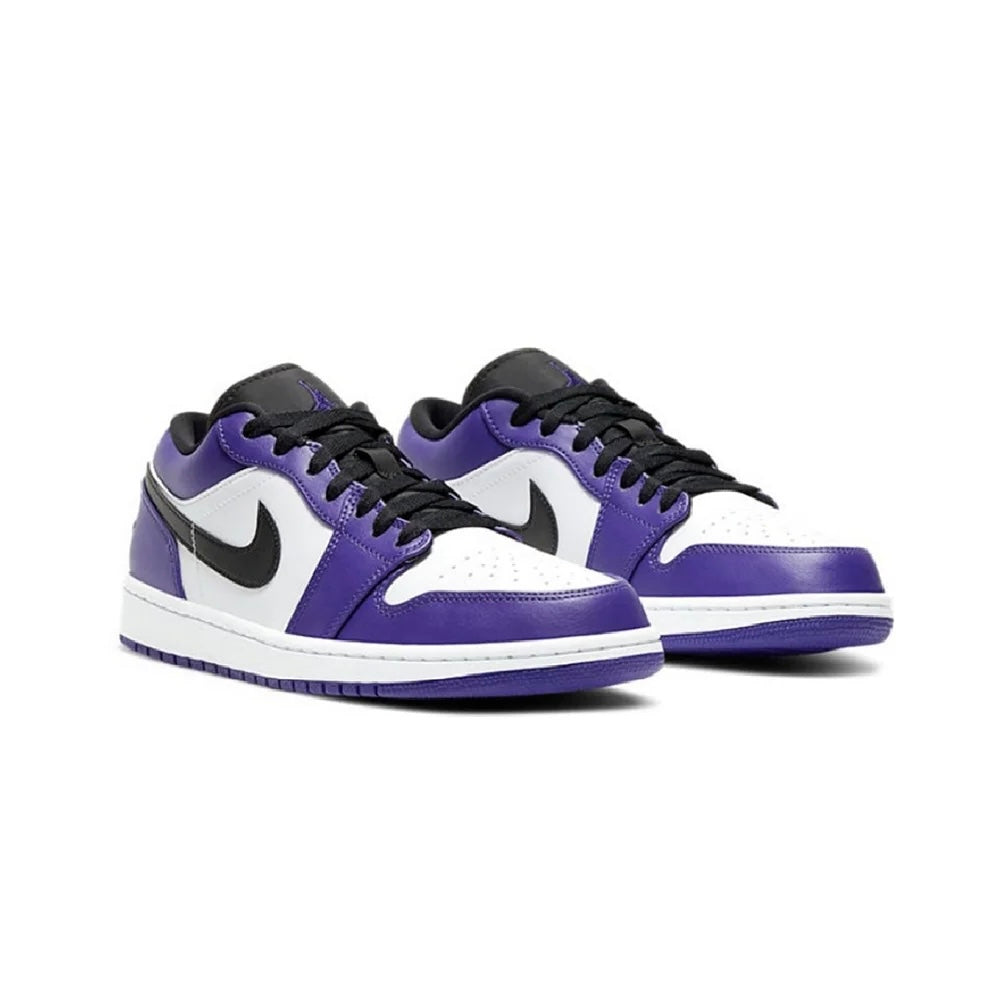 Air Jordan 1 Low Court Purple Baskets Violet Blanc Homme Femme - 2